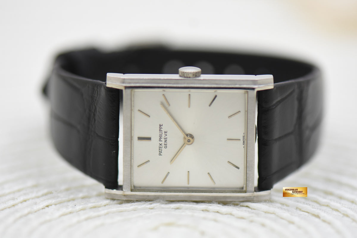 PATEK PHILIPPE GONDOLO VINTAGE WHITE GOLD IN LEATHER STRAP MANUAL 3519 (VINTAGE)