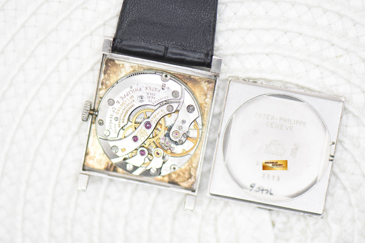PATEK PHILIPPE GONDOLO VINTAGE WHITE GOLD IN LEATHER STRAP MANUAL 3519 (VINTAGE)