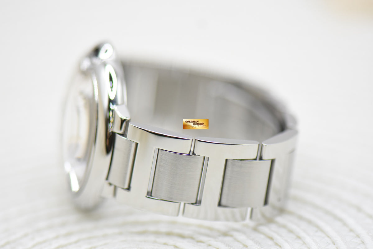 CARTIER BALLON BLEU GENTS SIZE 36mm STEEL IN BRACELET AUTOMATIC W6920046 (MINT)
