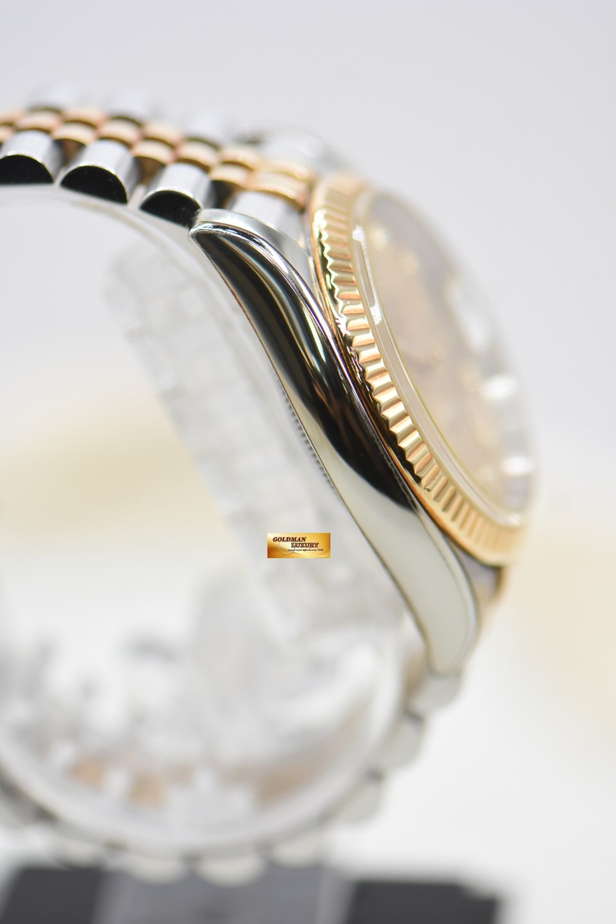 ROLEX OYSTER DATEJUST 36mm HALF-GOLD IN JUBILEE BRACELET CHAMPAGNE DIAMOND DIAL 116233 (MINT)