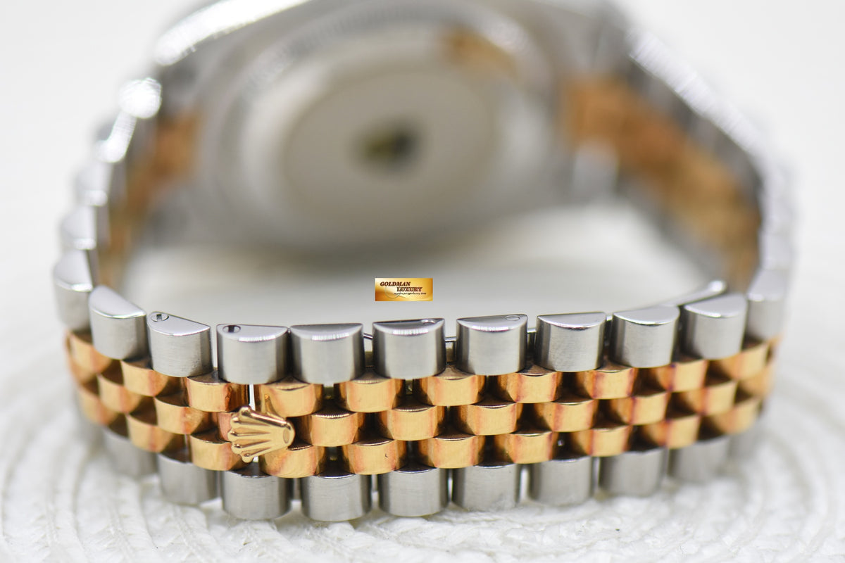ROLEX OYSTER DATEJUST 36mm HALF-GOLD IN JUBILEE BRACELET CHAMPAGNE DIAMOND DIAL 116233 (MINT)
