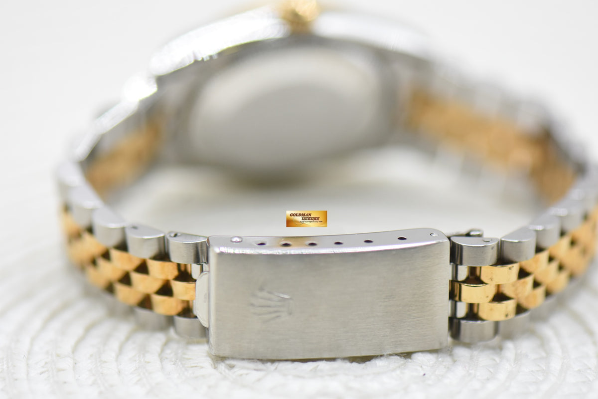 ROLEX OYSTER DATEJUST 31mm HALF-GOLD IN JUBILEE BRACELET CHAMPAGNE GOLD DIAMOND DIAL 68273 (MINT)