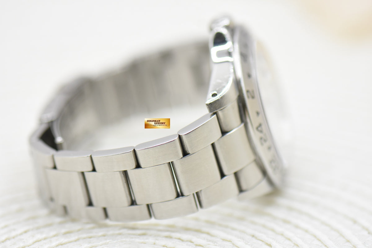 ROLEX OYSTER EXPLORER II 40mm STEEL WHITE DIAL CALIBRE 3185 16570 (PINHOLE-SOLID END LINKS) (MINT)