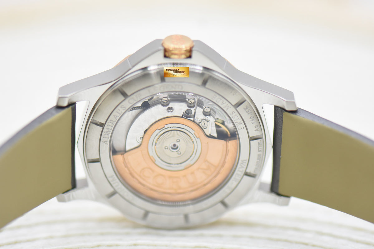 CORUM ADMIRAL’S CUP 38mm LADIES MOP DIAMONDS HALF-GOLD AUTOMATIC 01.0091 (MINT)