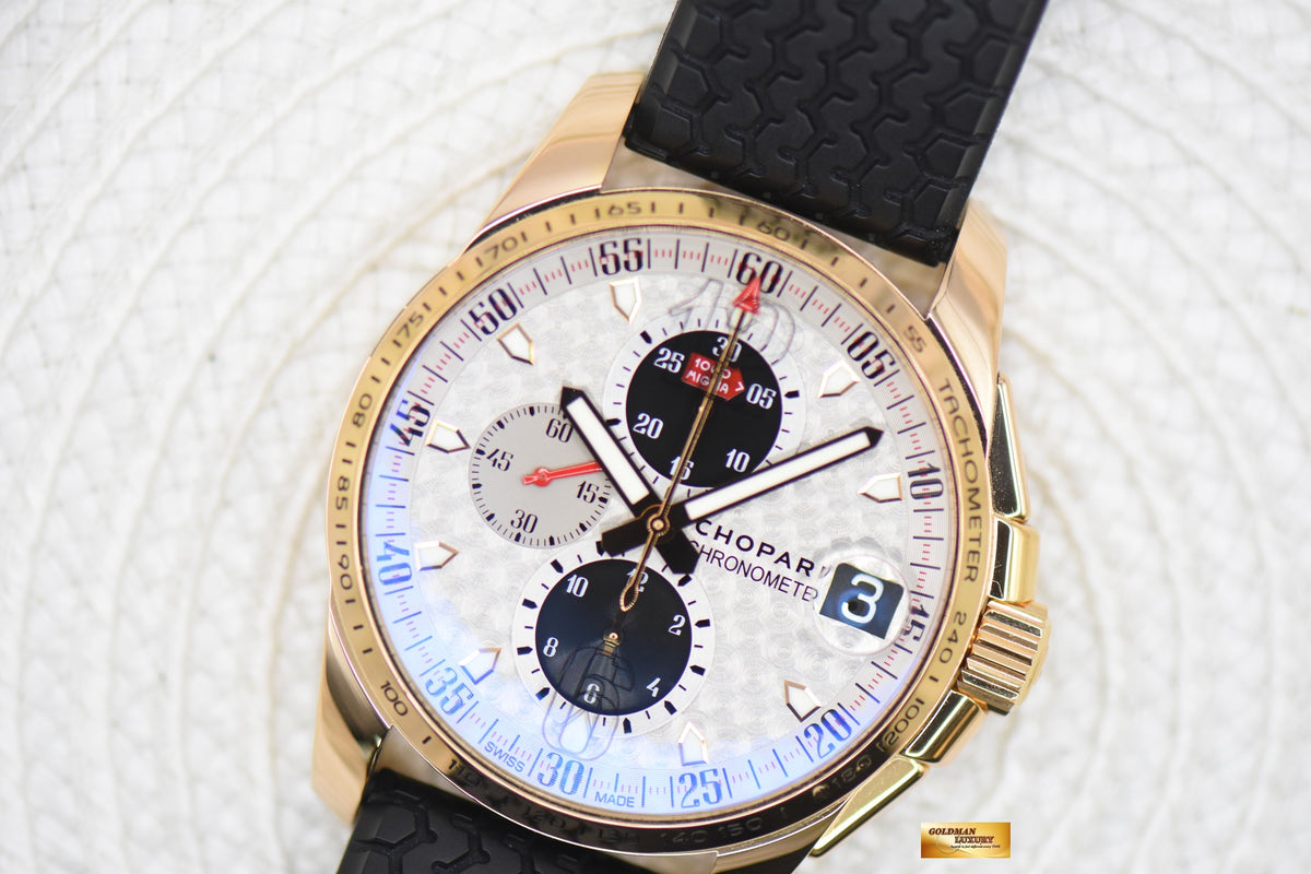 CHOPARD MILLE MIGLIA 2010 GTXL CHRONOGRAPH 44mm ROSE GOLD AUTOMATIC 161268-5007 (MINT)