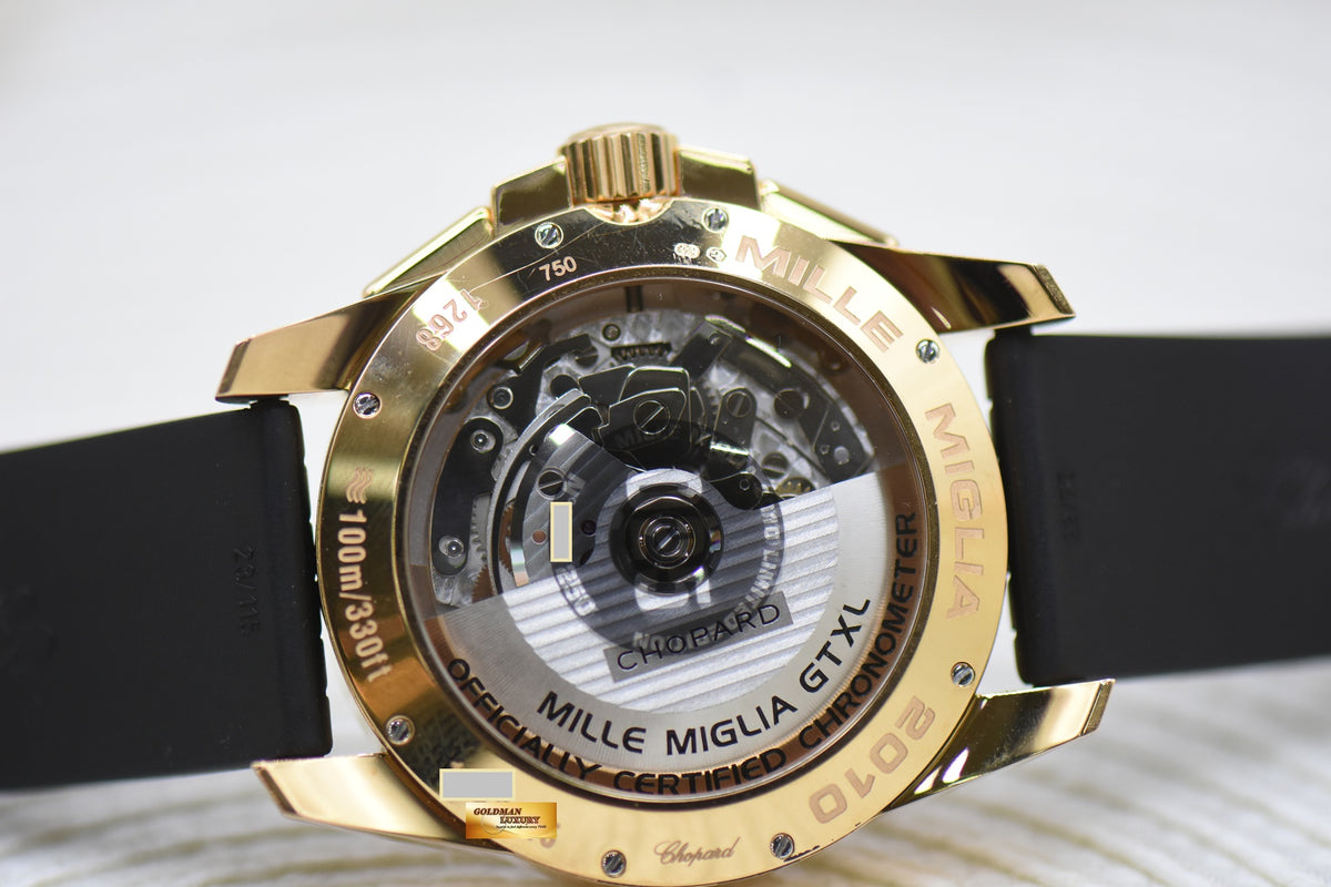 CHOPARD MILLE MIGLIA 2010 GTXL CHRONOGRAPH 44mm ROSE GOLD AUTOMATIC 161268-5007 (MINT)