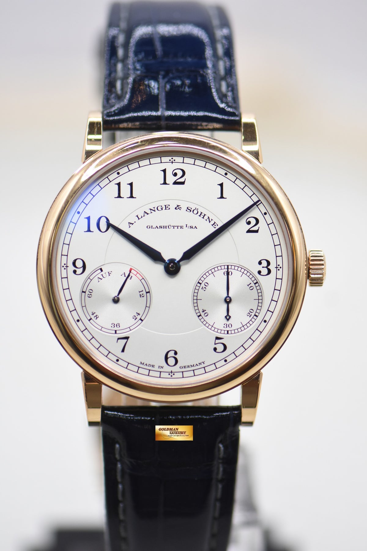 A.LANGE & SOHNE 1815 UP/DOWN 39mm ROSE GOLD IN STRAP MANUAL 234.032 (MINT)