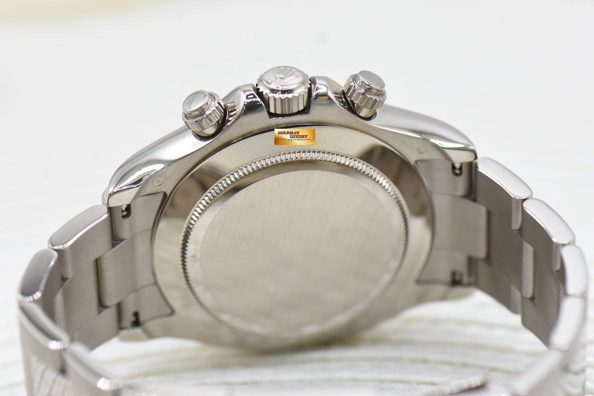 ROLEX OYSTER PERPETUAL DAYTONA WHITE GOLD IN BRACELET BLACK DIAMOND DIAL 116509 (MINT)