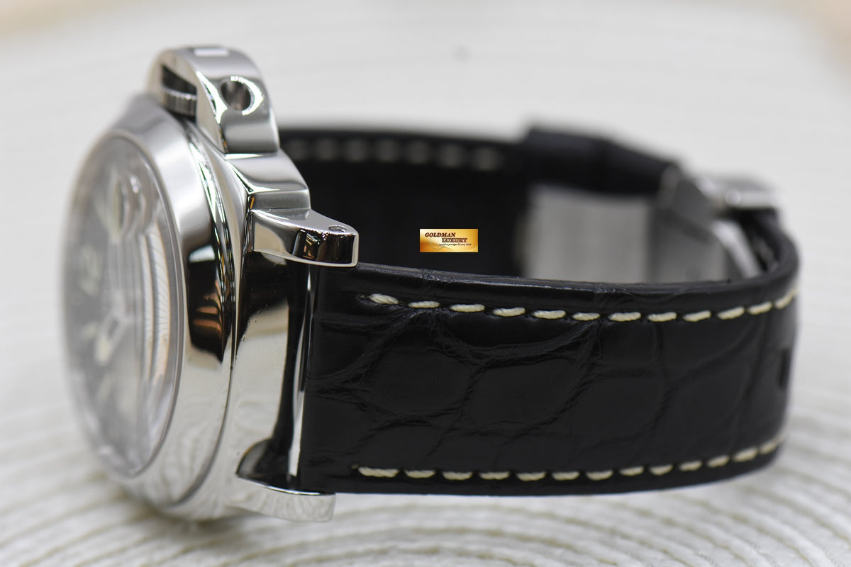 PANERAI LUMINOR MARINA GMT 44mm STEEL IN LEATHER STRAP AUTOMATIC PAM 88 (MINT)