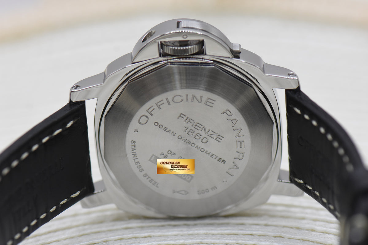 PANERAI LUMINOR MARINA GMT 44mm STEEL IN LEATHER STRAP AUTOMATIC PAM 88 (MINT)