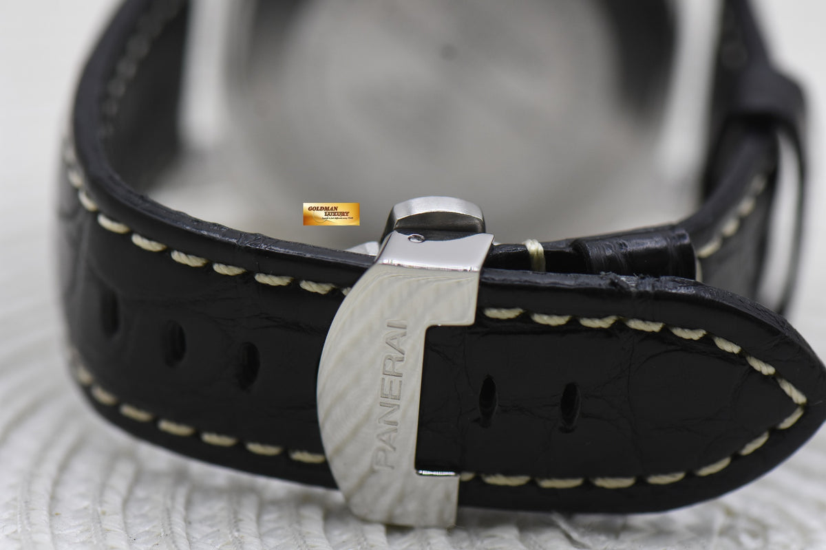 PANERAI LUMINOR MARINA GMT 44mm STEEL IN LEATHER STRAP AUTOMATIC PAM 88 (MINT)