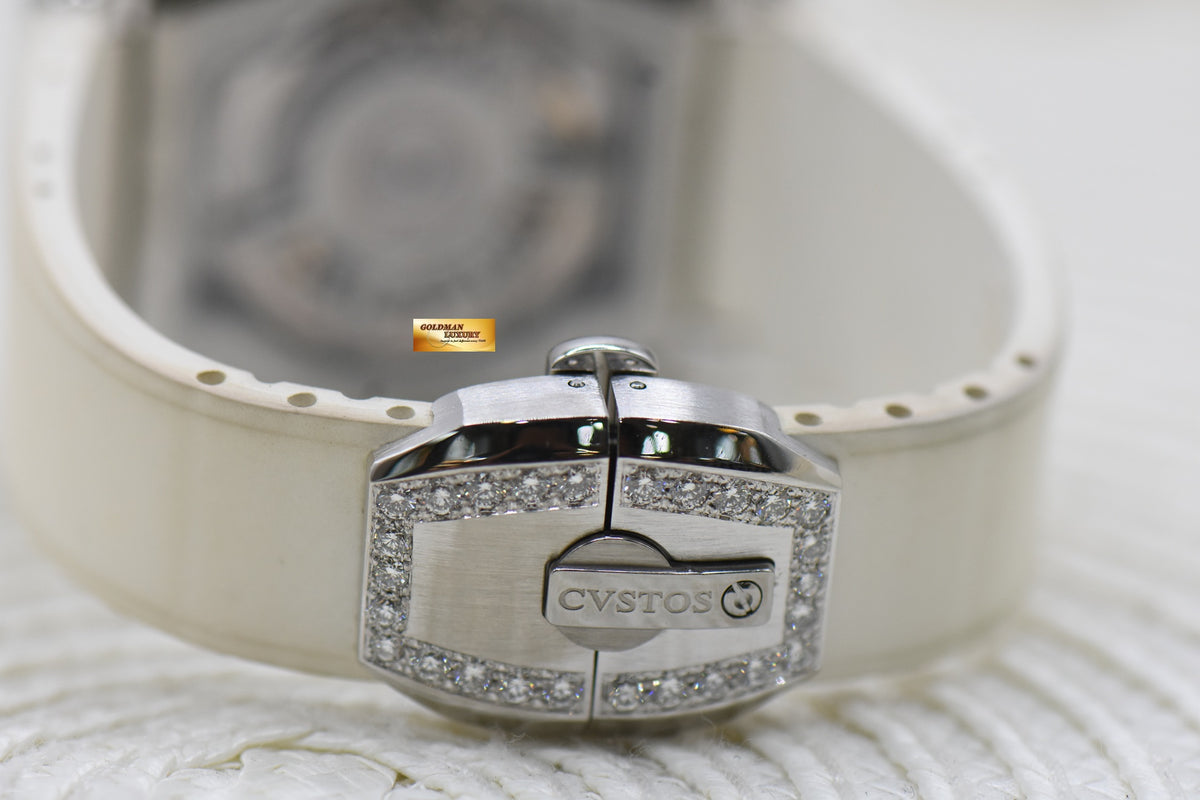 CVSTOS DIAMOND Re-BELLION LADIES STEEL IN RUBBER STRAP WHITE AUTOMATIC (MINT)
