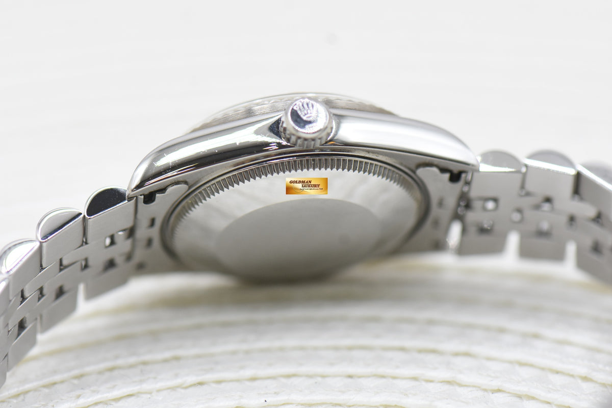 ROLEX OYSTER DATEJUST 31mm STEEL IN JUBILEE BRACELET COMPUTER SALMON DIAMOND DIAL 68274 (MINT)