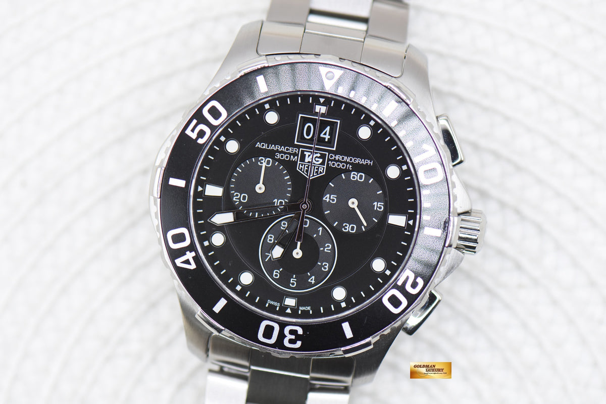 TAG HEUER AQUARACER 300m CHRONOGRAPH 43mm STEEL QUARTZ CAN1010 (MINT)