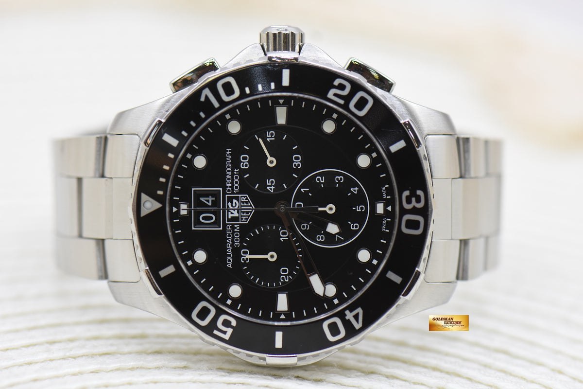TAG HEUER AQUARACER 300m CHRONOGRAPH 43mm STEEL QUARTZ CAN1010 (MINT)