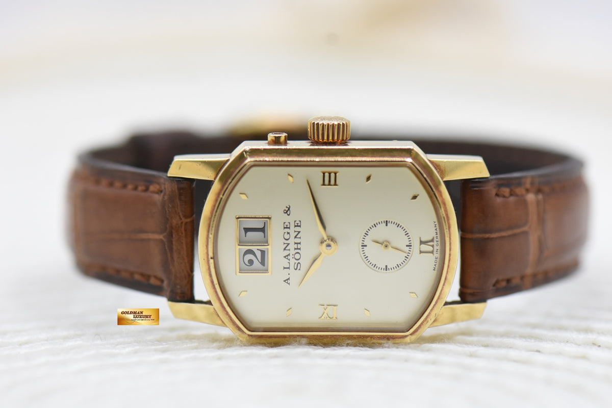 A.LANGE & SOHNE ARKADE LADIES YELLOW GOLD BIG DATE MANUAL 103.021 (MINT)