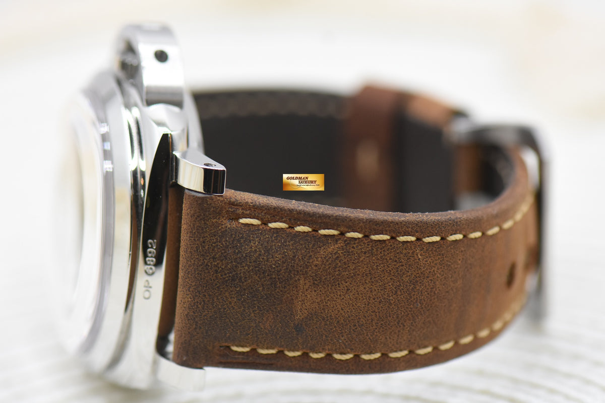 PANERAI LUMINOR MARINA 1950 3 DAYS POWER RESERVE 47mm P.3001 STEEL IN LEATHER STRAP MANUAL PAM 422 (MINT)