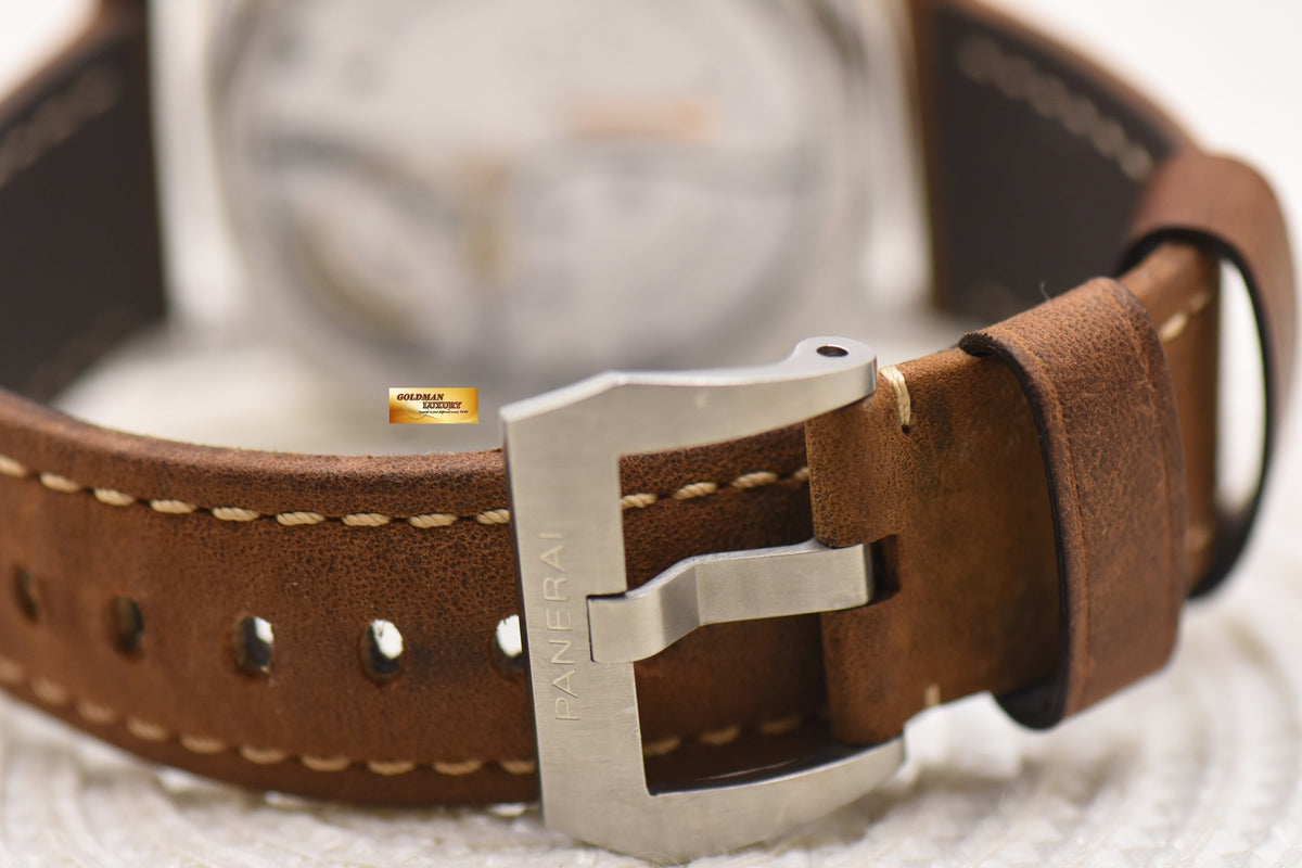 PANERAI LUMINOR MARINA 1950 3 DAYS POWER RESERVE 47mm P.3001 STEEL IN LEATHER STRAP MANUAL PAM 422 (MINT)