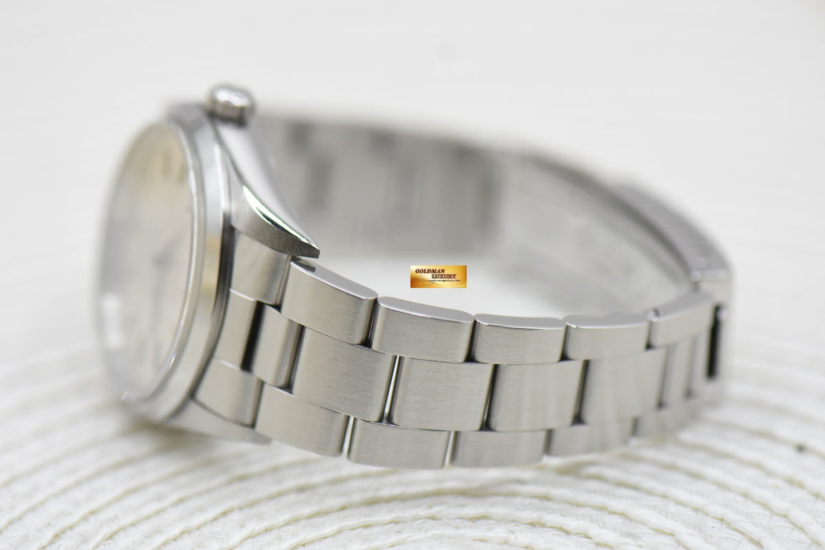 ROLEX OYSTER PERPETUAL AIR-KING 34mm PRECISION STEEL SILVER DIAL 14000 (MINT)