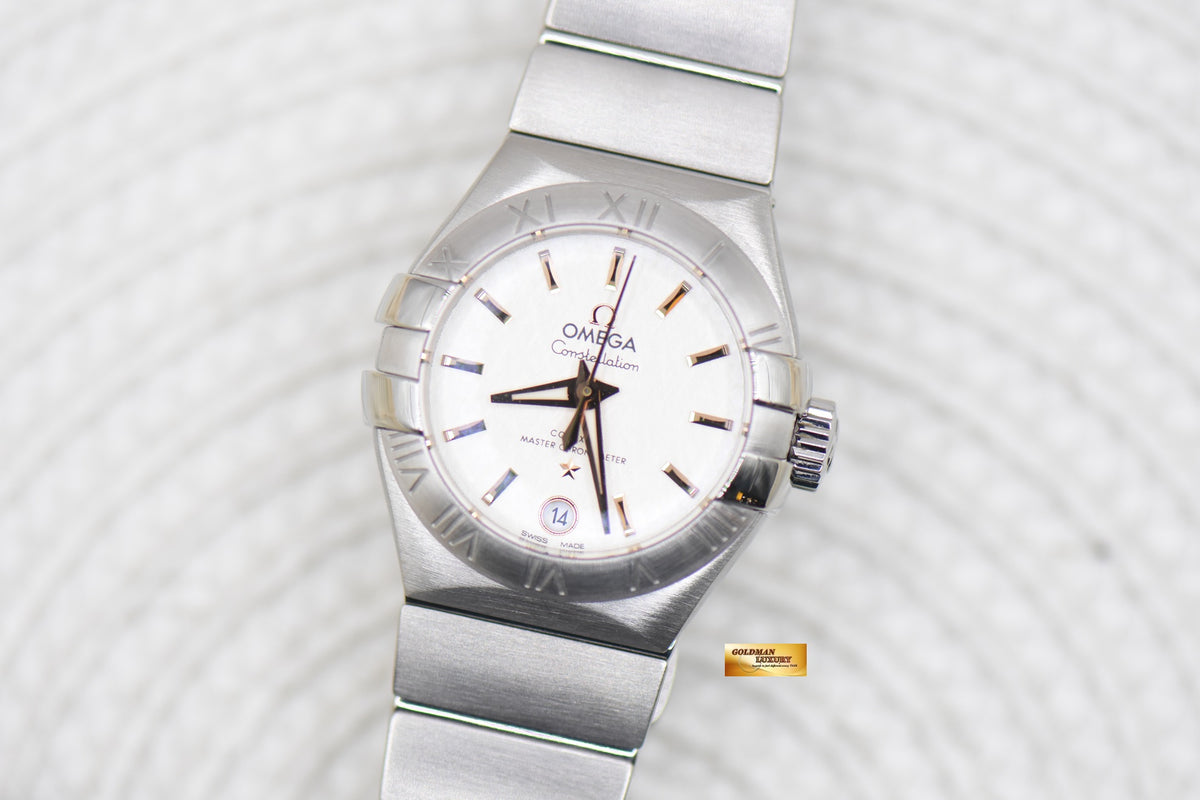 OMEGA CONSTELLATION 27mm STEEL IN BRACELET SILVERY SILK-LIKE DIAL AUTOMATIC (LNIB)