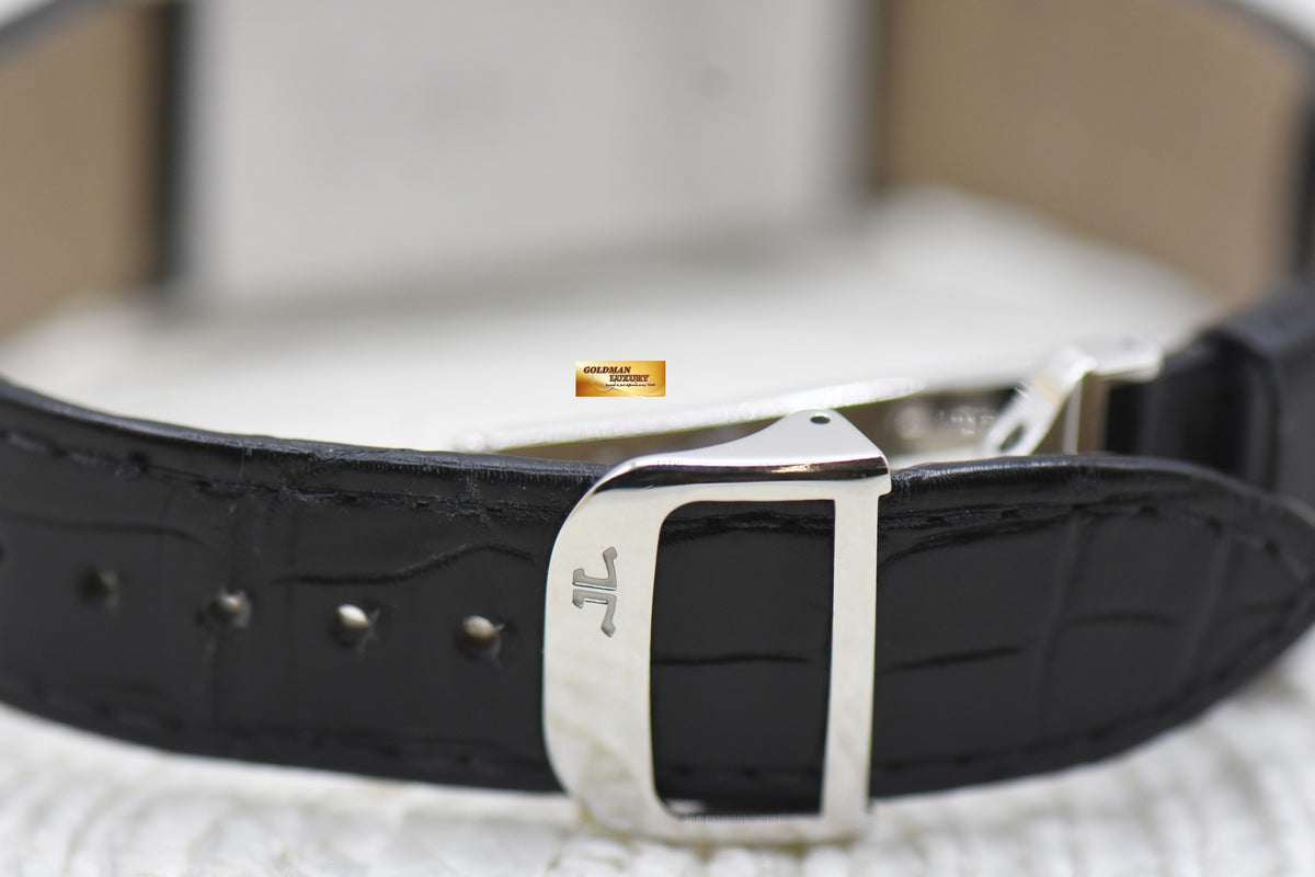 JAEGER Le-COULTRE REVERSO MONOFACE SMALL SECONDS STEEL LEATHER SILVER MANUAL Q3858520 (MINT)