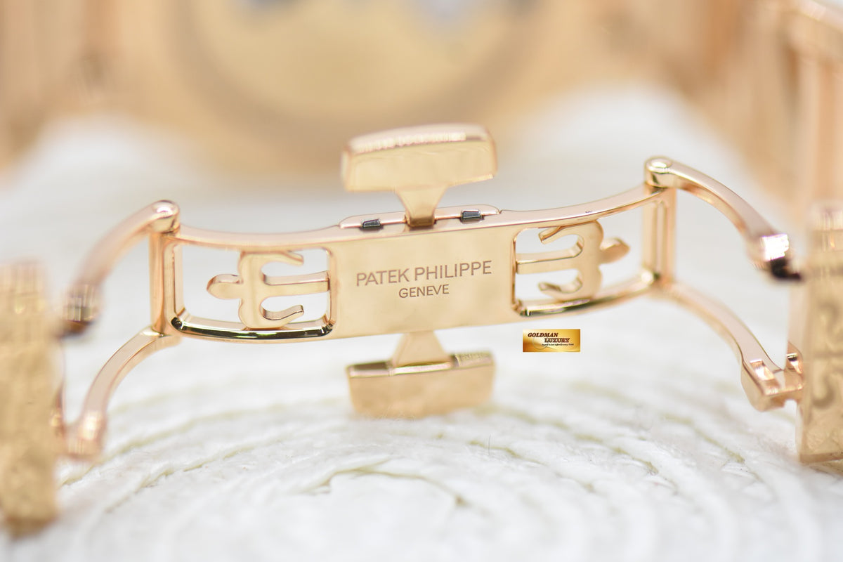 PATEK PHILIPPE LADIES 36mm TWENTY-4 ROSE GOLD ORIGINAL FACTORY DIAMONDS AUTOMATIC 7300/1200R (LNIB)