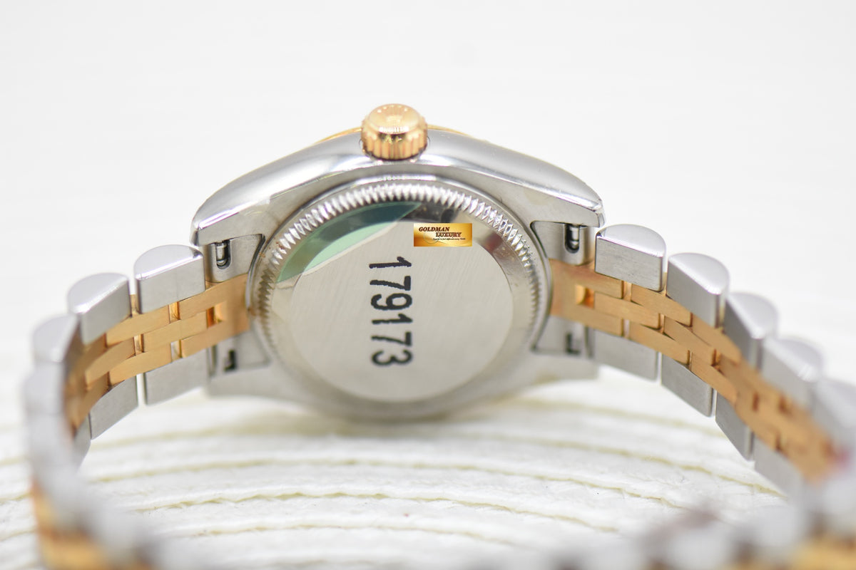 ROLEX OYSTER DATEJUST 26mm HALF GOLD IN JUBILEE BRACELET WHITE DIAL 179173 (NOS)    **With All Stickers Intact**