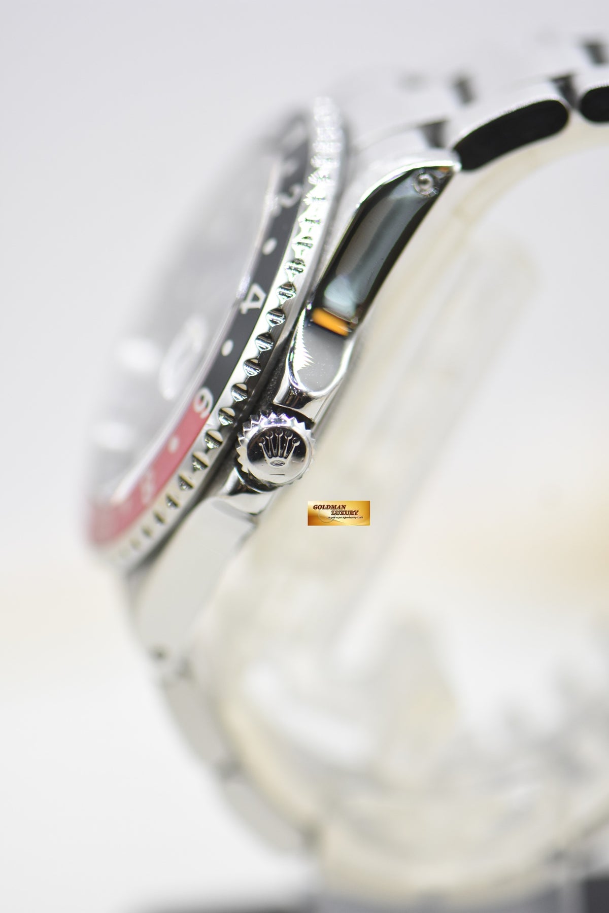 ROLEX OYSTER GMT-MASTER II 40mm RED/BLACK COKE BEZEL STEEL OYSTER BRACELET 16710 (MINT) ((Comes with Original Black Bezel))