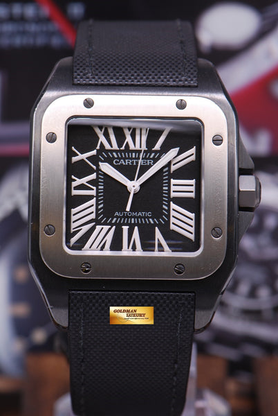 SOLD CARTIER SANTOS 100 XL ADLC BLACK AUTOMATIC Goldman Luxury