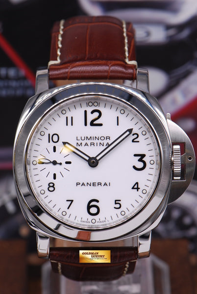 SOLD PANERAI LUMINOR MARINA 44mm PAM 113 WHITE MANUAL MINT Goldman Luxury