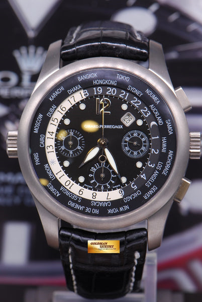 SOLD GIRARD PERREGAUX WW.TC WORLD TIMER CHRONOGRAPH TITANIUM 4980