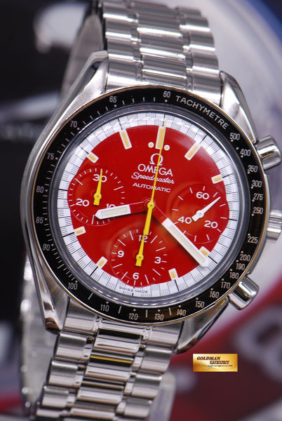SOLD OMEGA SPEEDMASTER SCHUMACHER RED CHRONOGRAPH 38mm