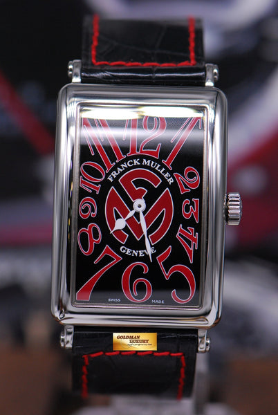 SOLD FRANCK MULLER LONG ISLAND RELIEF RED DIAL QUARTZ LIMITED