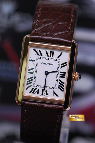 SOLD CARTIER TANK SOLO 18K ROSE GOLD STEEL QUARTZ W5200025