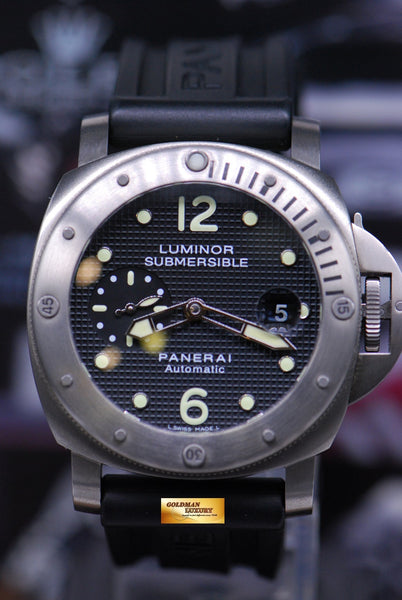 SOLD PANERAI LUMINOR SUBMERSIBLE TITANIUM 44mm WAFFLE DIAL AUTOMAT Goldman Luxury