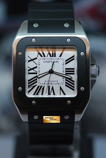 Cartier santos 100 hotsell xl rubber strap