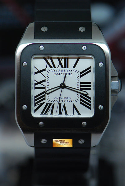Cartier santos 100 hotsell xl rubber strap