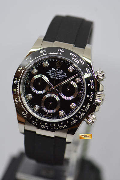 White gold hotsell daytona rubber strap