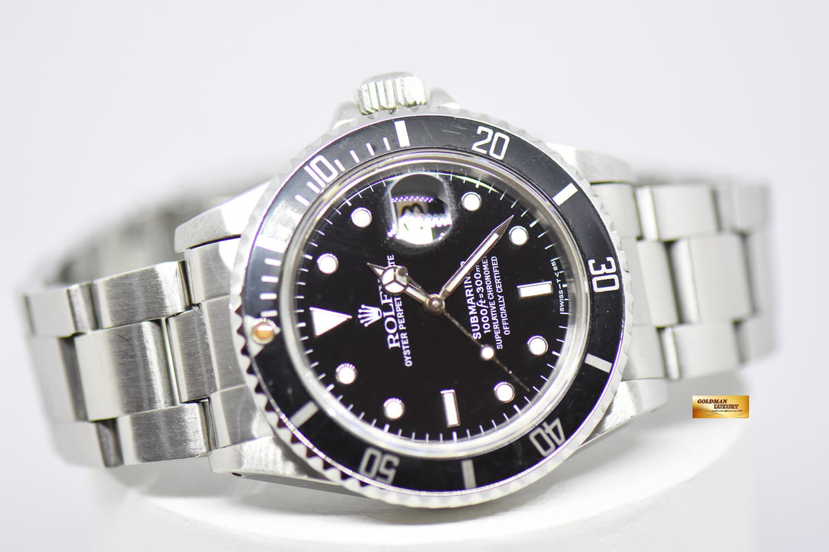 ROLEX OYSTER PERPETUAL SUBMARINER 40mm BLACK 16800 (NEO-VINTAGE)
