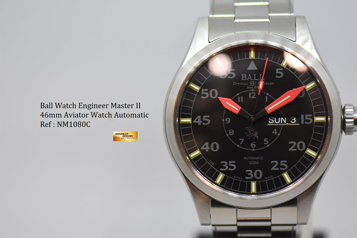 BALL WATCH ENGINEER MASTER II 46mm AVIATOR AUTOMATIC “2PDF COMMAND” LIMITED EDITION OF 250PCS NM1080C (MINT)