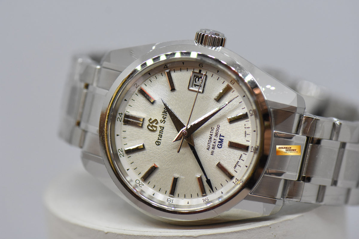 GRAND SEIKO “MT. IWATE” GMT HI-BEAT 36000 40mm STEEL IN BRACELET AUTOMATIC SBGJ201G (NEW-UNWORN)