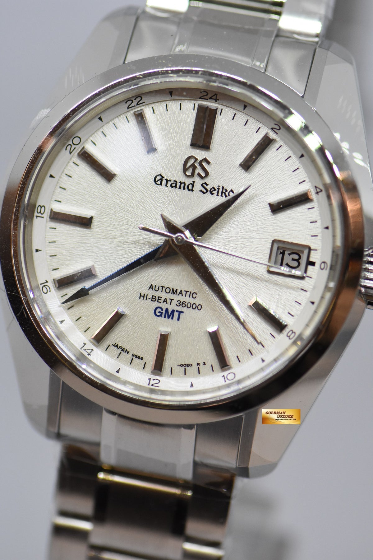 GRAND SEIKO “MT. IWATE” GMT HI-BEAT 36000 40mm STEEL IN BRACELET AUTOMATIC SBGJ201G (NEW-UNWORN)