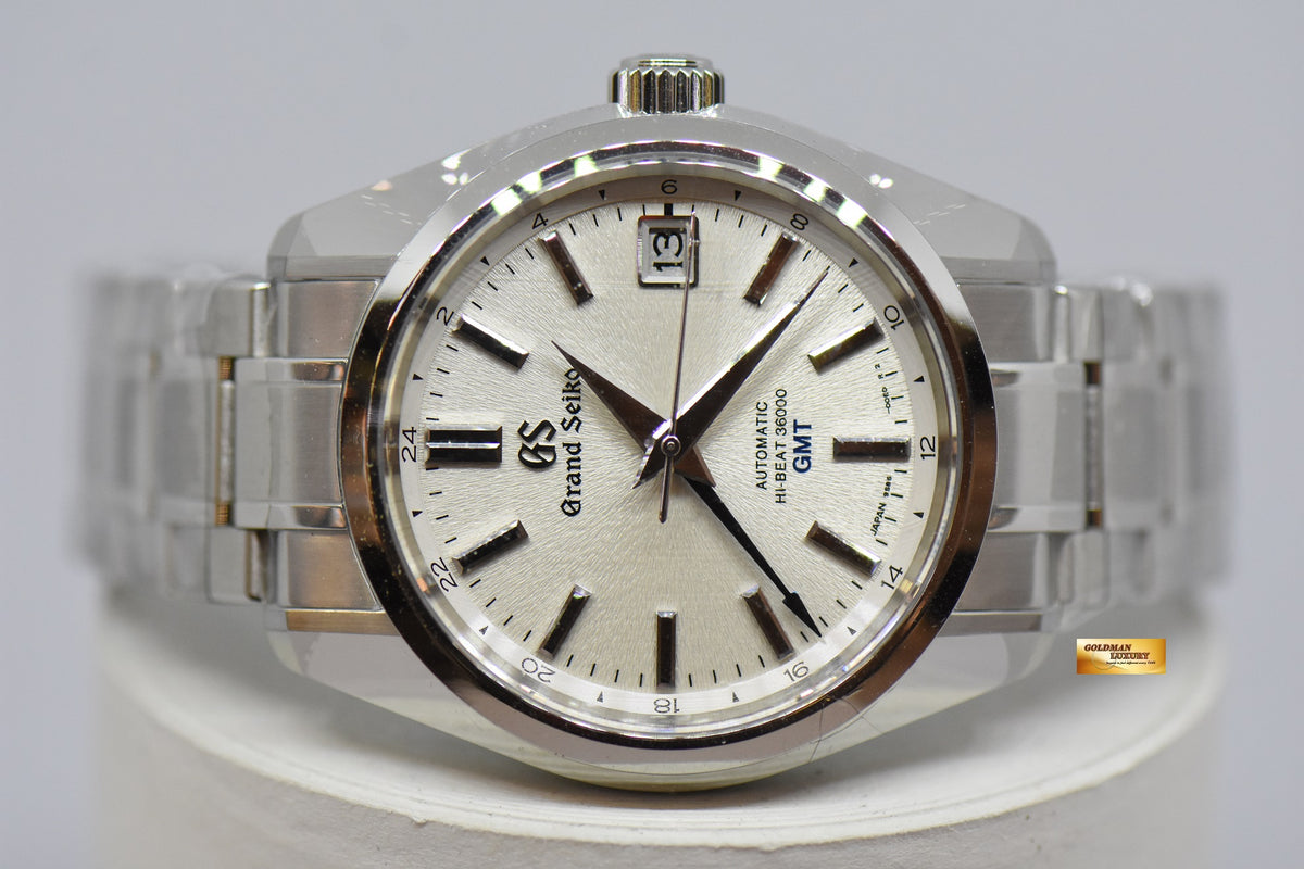 GRAND SEIKO “MT. IWATE” GMT HI-BEAT 36000 40mm STEEL IN BRACELET AUTOMATIC SBGJ201G (NEW-UNWORN)