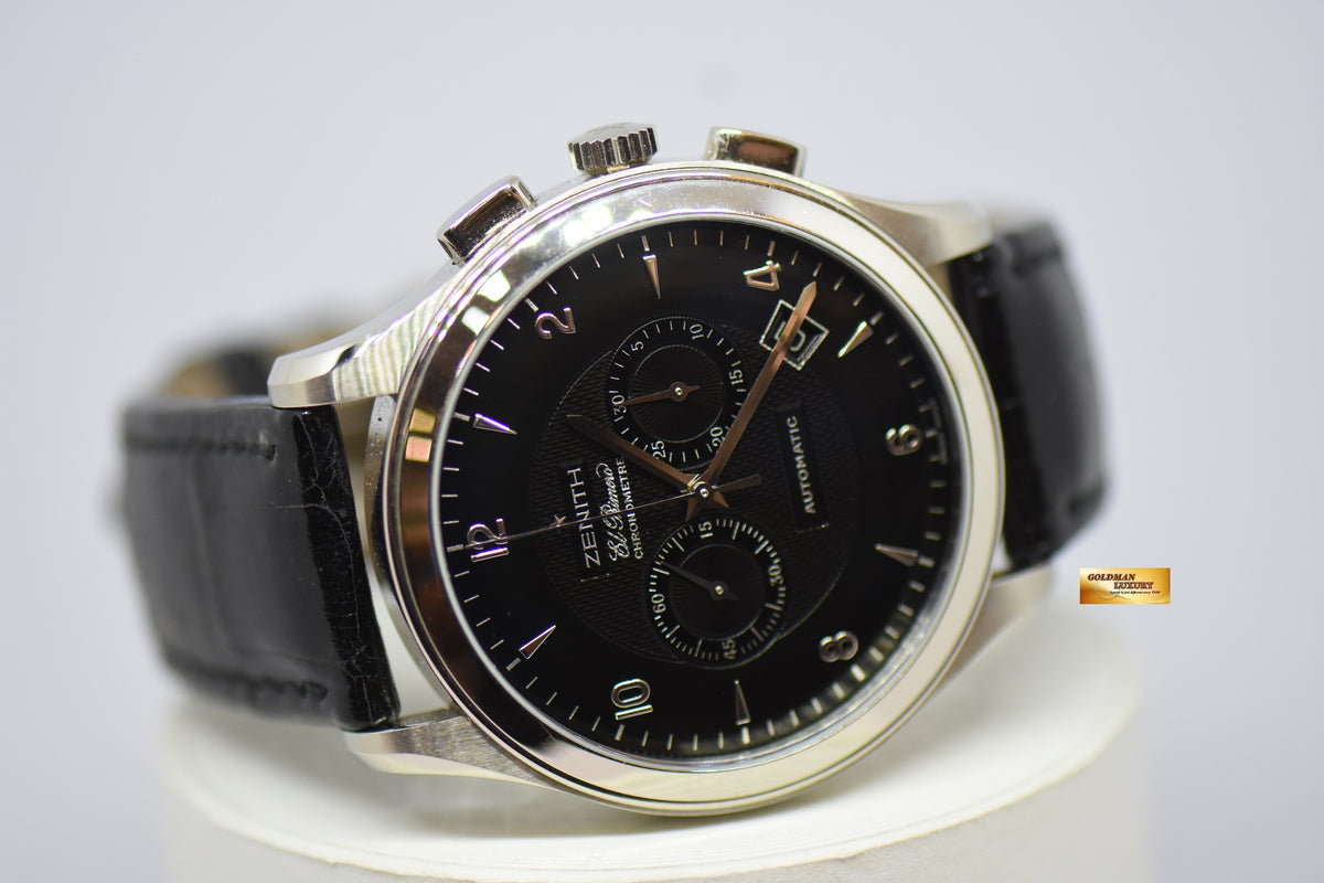 ZENITH GRANDE CLASS EL PRIMERO 44mm CHRONOGRAPH WHITE GOLD AUTOMATIC BLACK 65.0520.4002 (MINT)