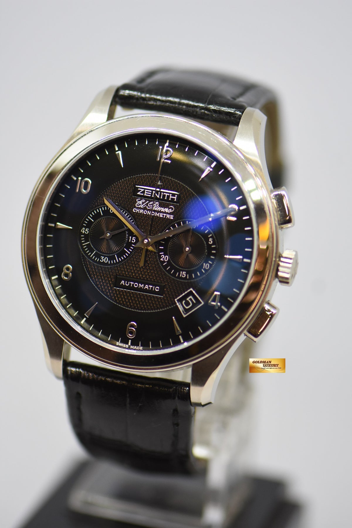 ZENITH GRANDE CLASS EL PRIMERO 44mm CHRONOGRAPH WHITE GOLD AUTOMATIC BLACK 65.0520.4002 (MINT)