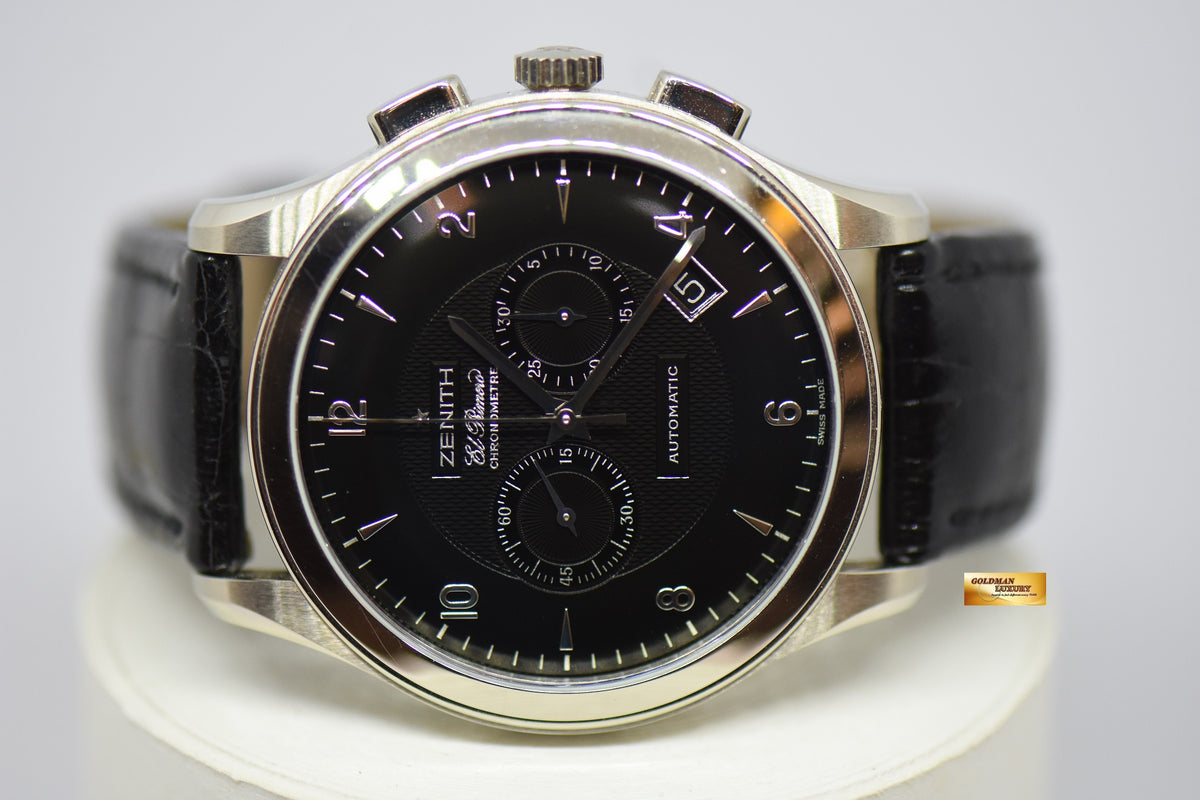 ZENITH GRANDE CLASS EL PRIMERO 44mm CHRONOGRAPH WHITE GOLD AUTOMATIC BLACK 65.0520.4002 (MINT)