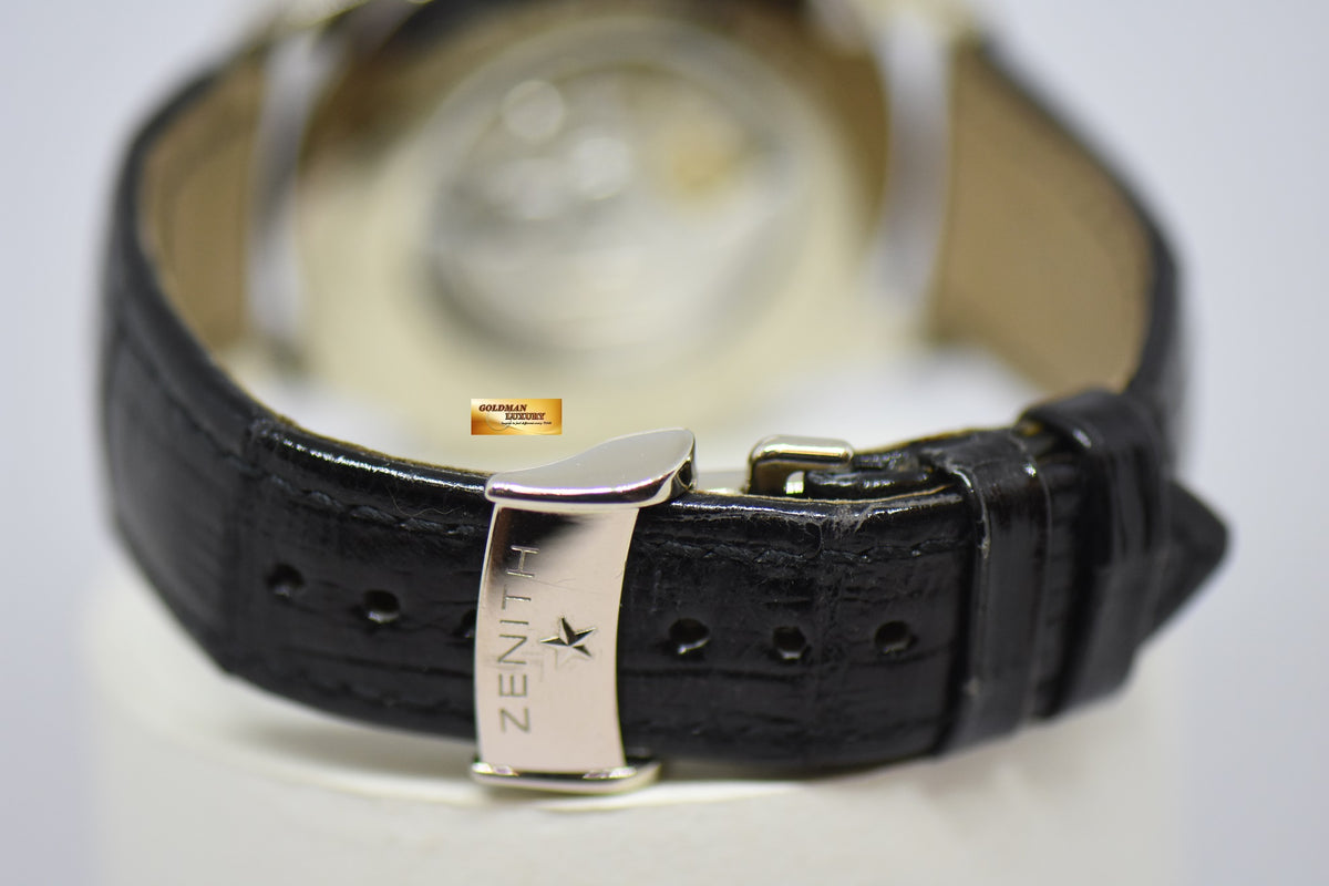 ZENITH GRANDE CLASS EL PRIMERO 44mm CHRONOGRAPH WHITE GOLD AUTOMATIC BLACK 65.0520.4002 (MINT)