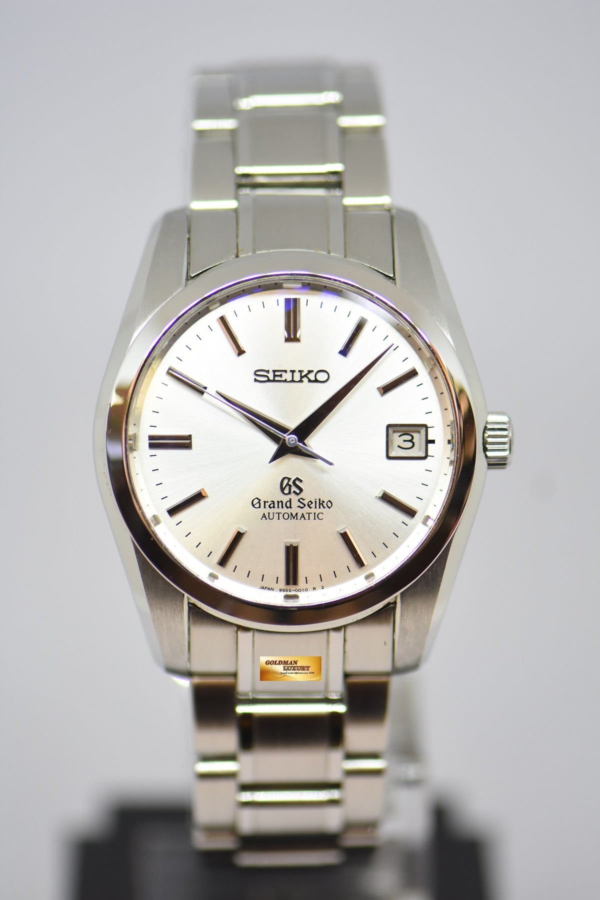SEIKO GRAND SEIKO 37mm STEEL IN BRACELET SILVER DIAL AUTOMATIC SBGR001 (MINT)