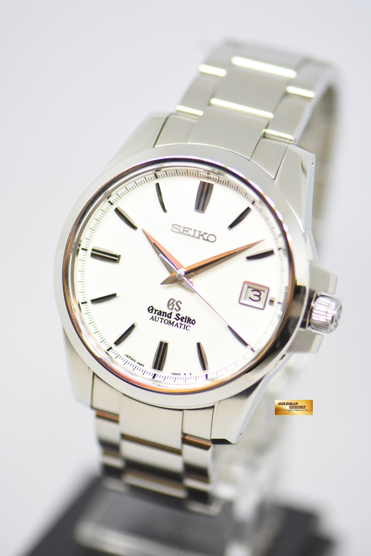 SEIKO GRAND SEIKO STAINLESS STEEL IN BRACELET 39.5mm WHITE DIAL SBGR055 9S65 AUTOMATIC (MINT)