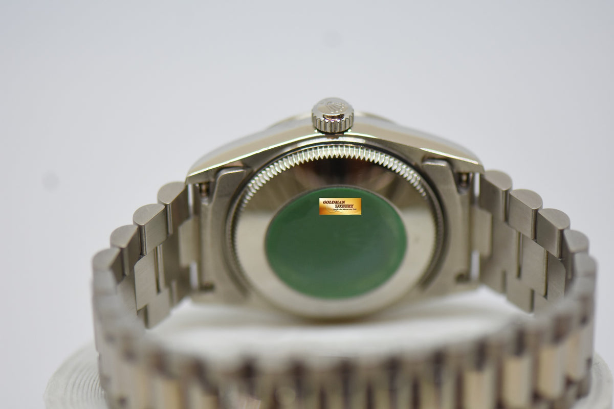 ROLEX OYSTER DATEJUST MIDSIZE 31mm WHITE GOLD IN PRESIDENT BRACELET BLUE DIAMONDS DIAL 78279 (MINT)